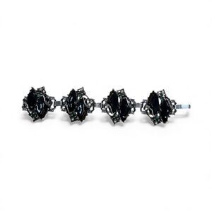 Vintage Coro Pegasus Black and Silver Bracelet